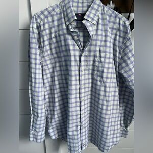 Vineyard Vines Lavender and White Plaid Button-Down Shirt